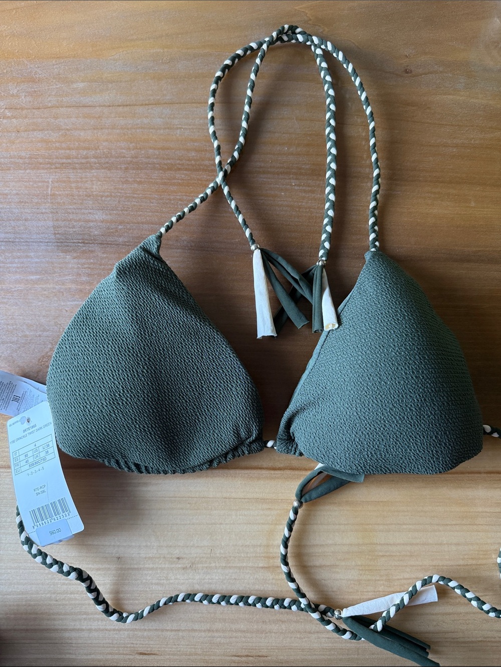 Olive Green Triangle Bikini Top